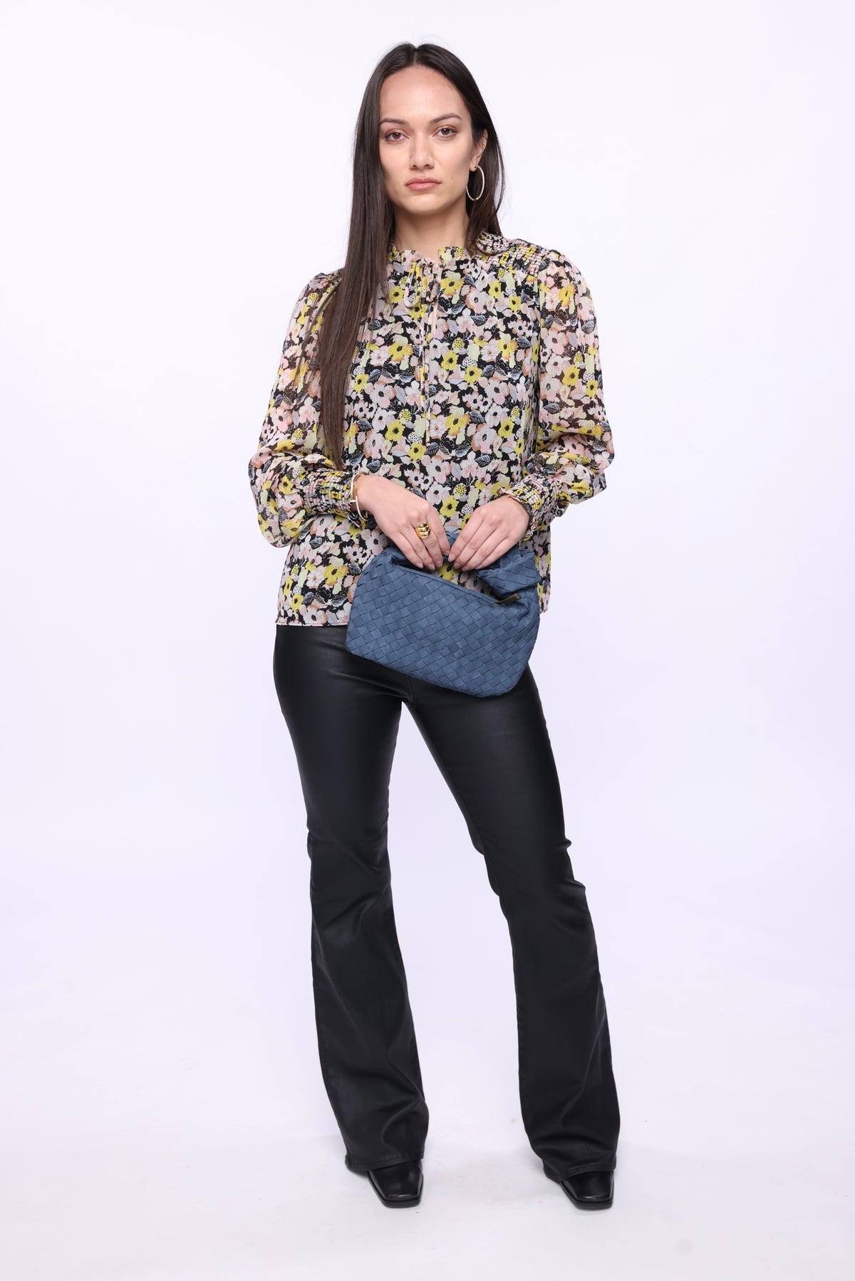 Floral-Print Blouse