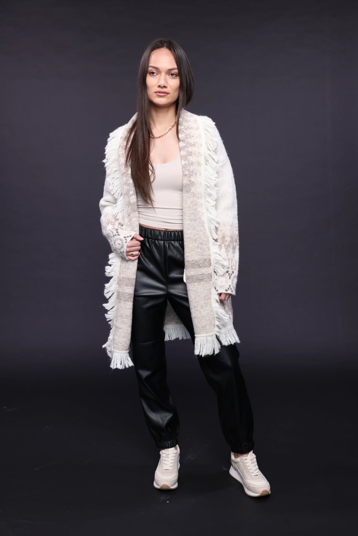 Lenora Faux Leather Joggers