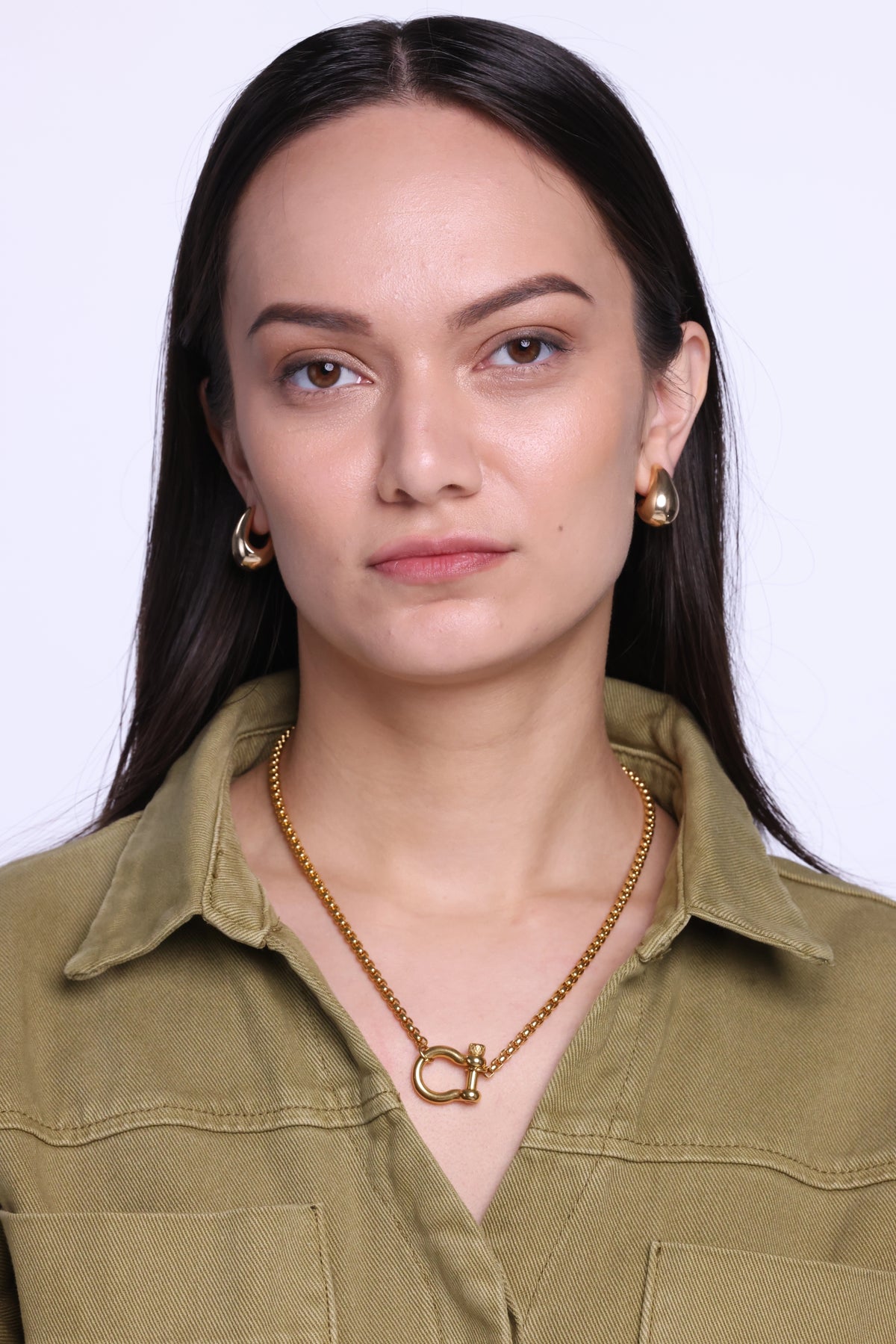 Two-Tone Horseshoe Necklace