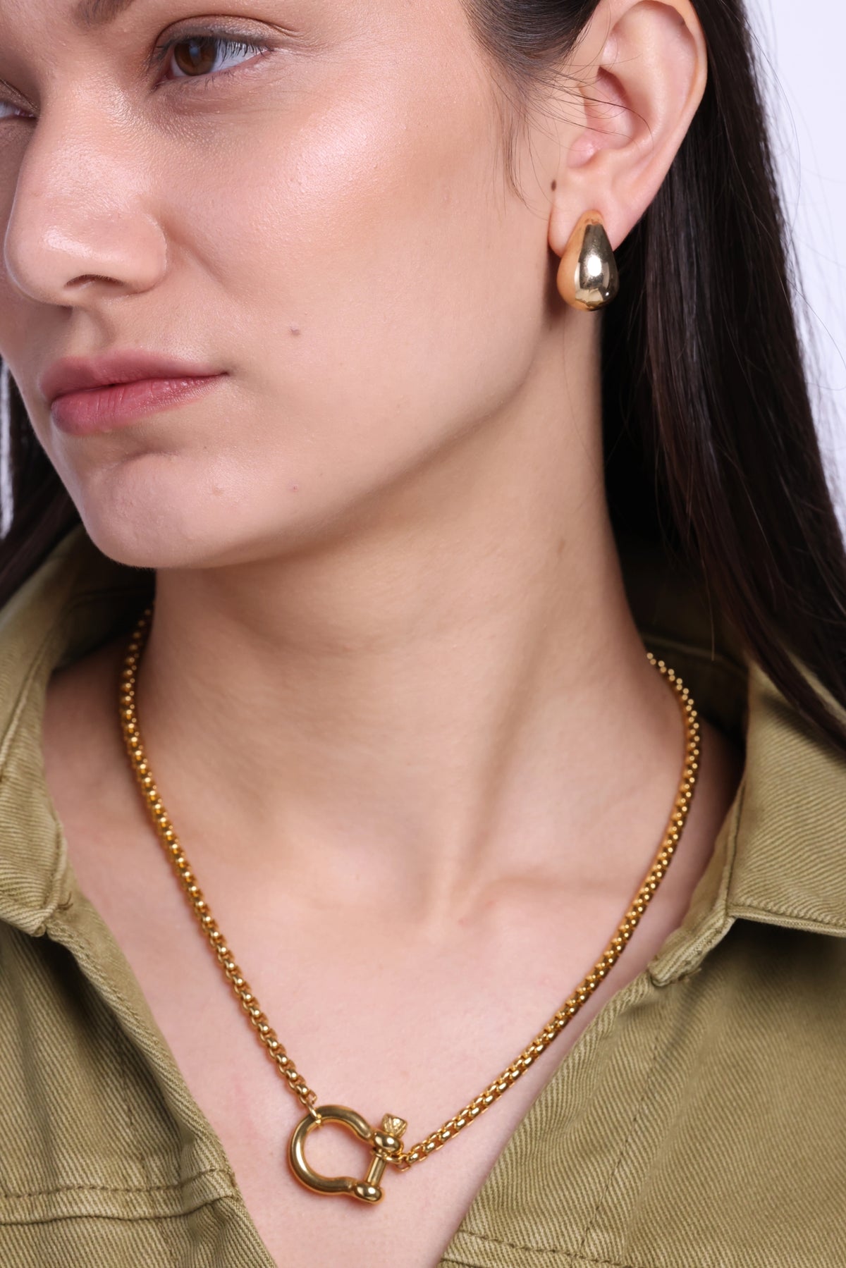 Gold Horseshoe Necklace