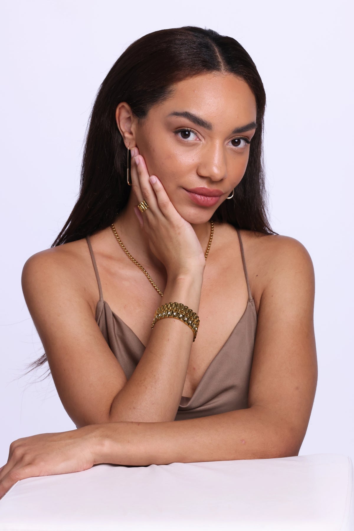 Bold Gold Band Bracelet