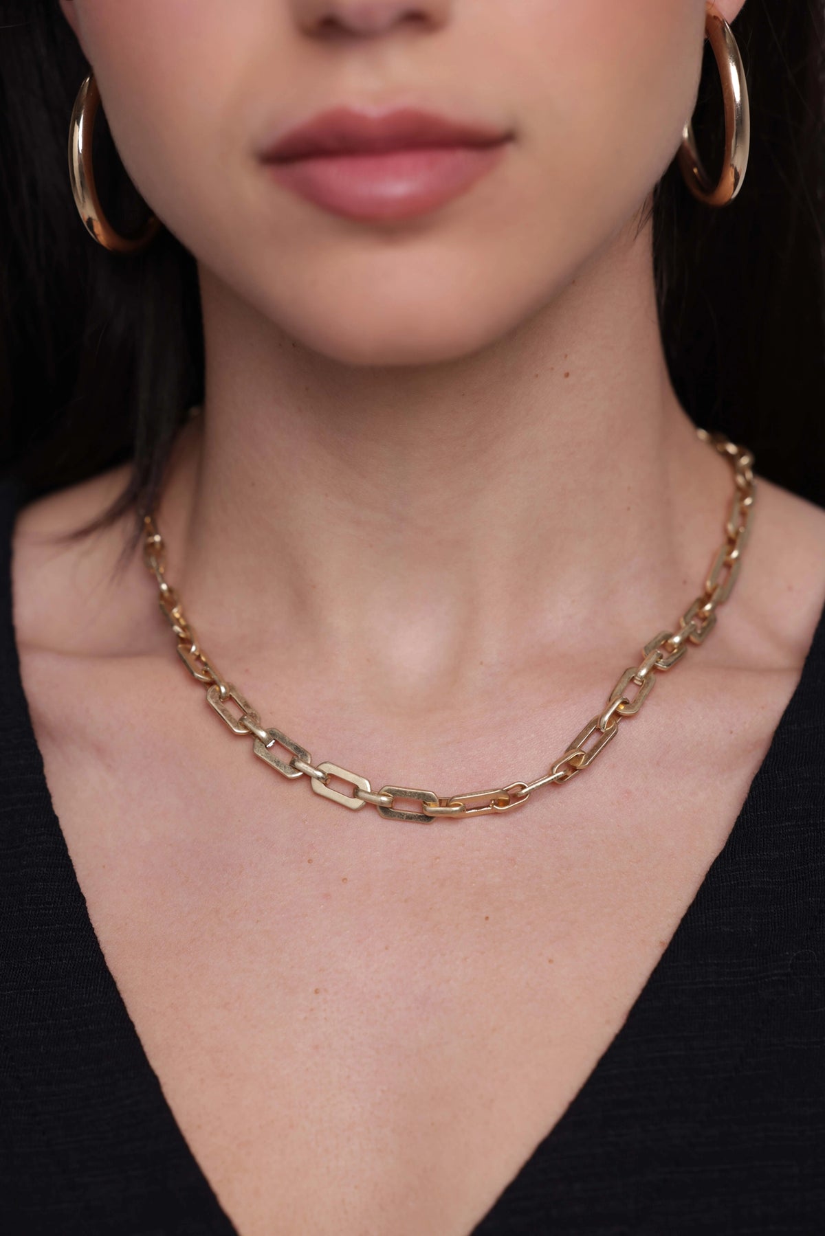 Gold Chain-Link Necklace