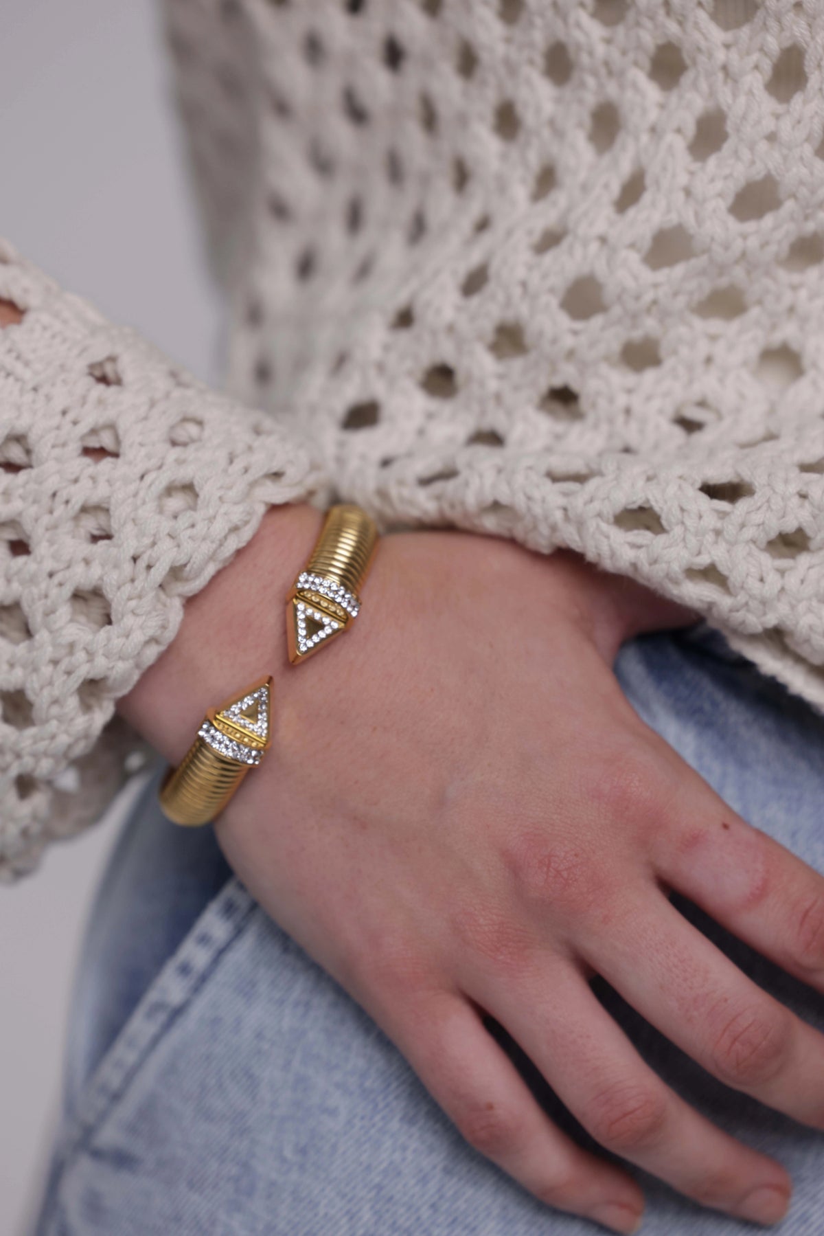 Pyramid Bangle Bracelet
