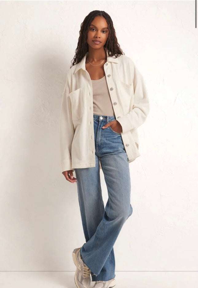 Cream Knit Shacket