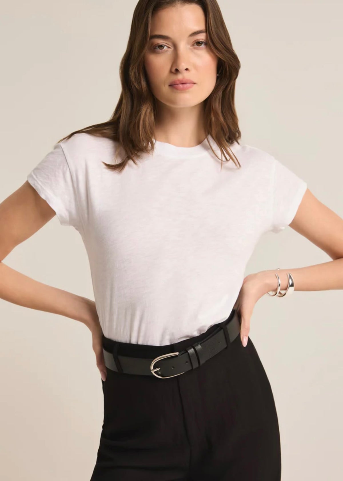 White Easy Day Slub Tee