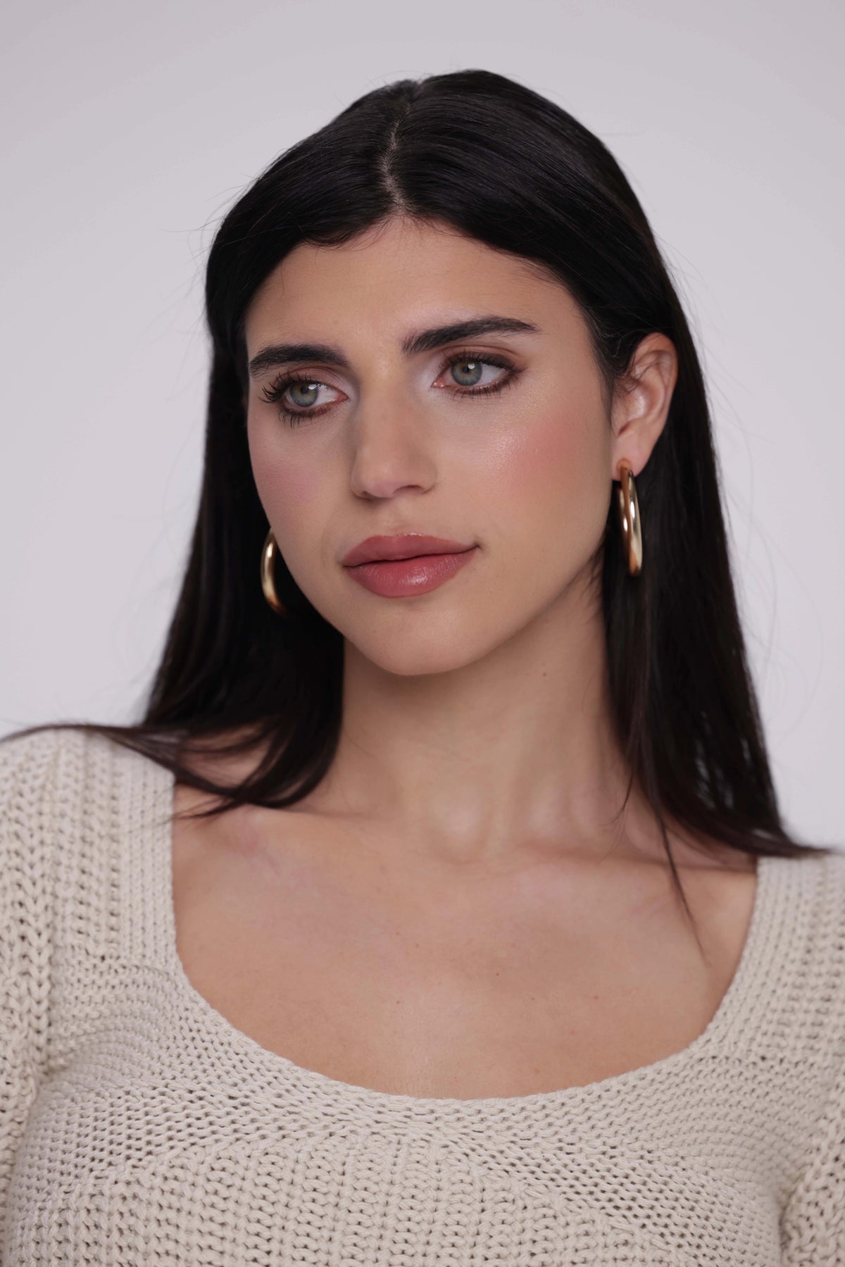 Medium Gold Hoop Earrings