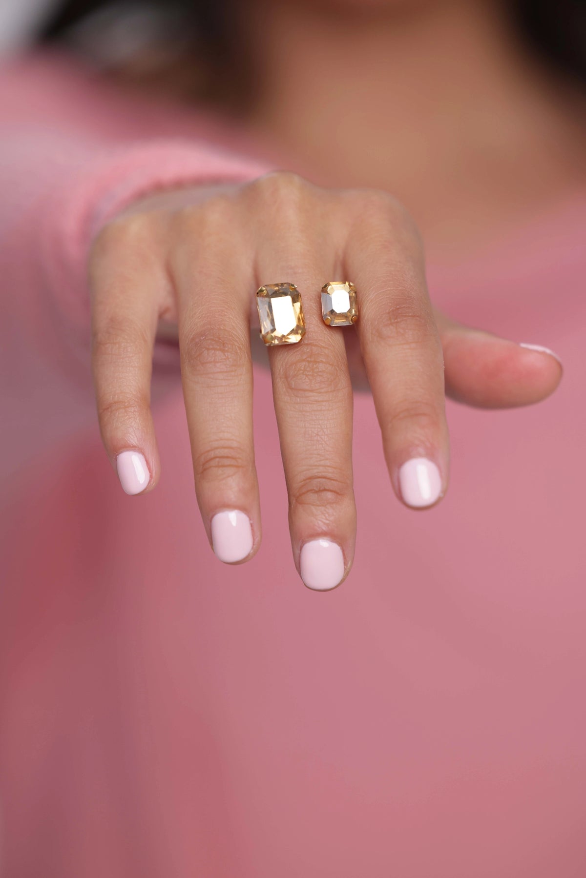 Topaz Adjustable Open Ring