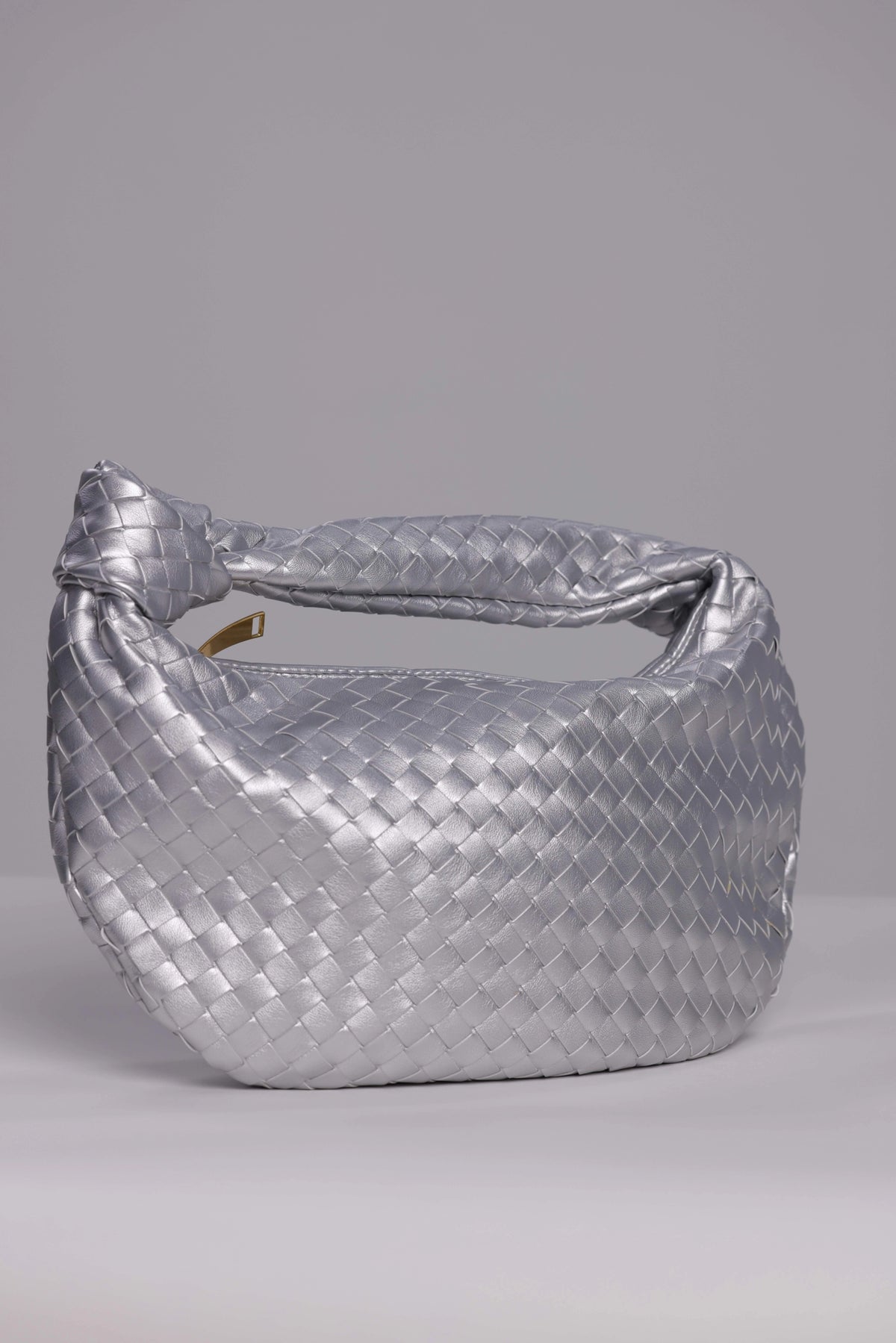 Larger Silver Knotted Handbag